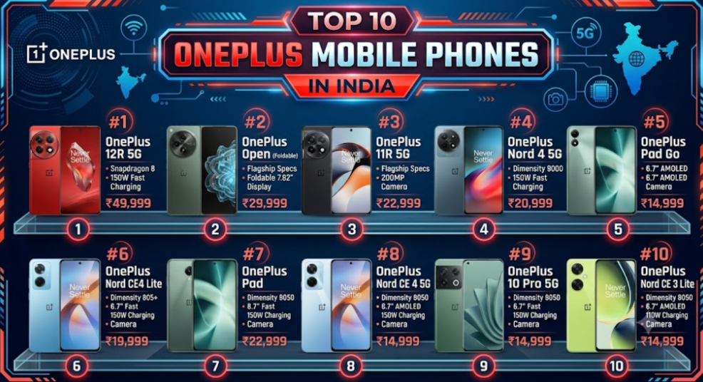 Top 10 Oneplus Mobile Phones In India