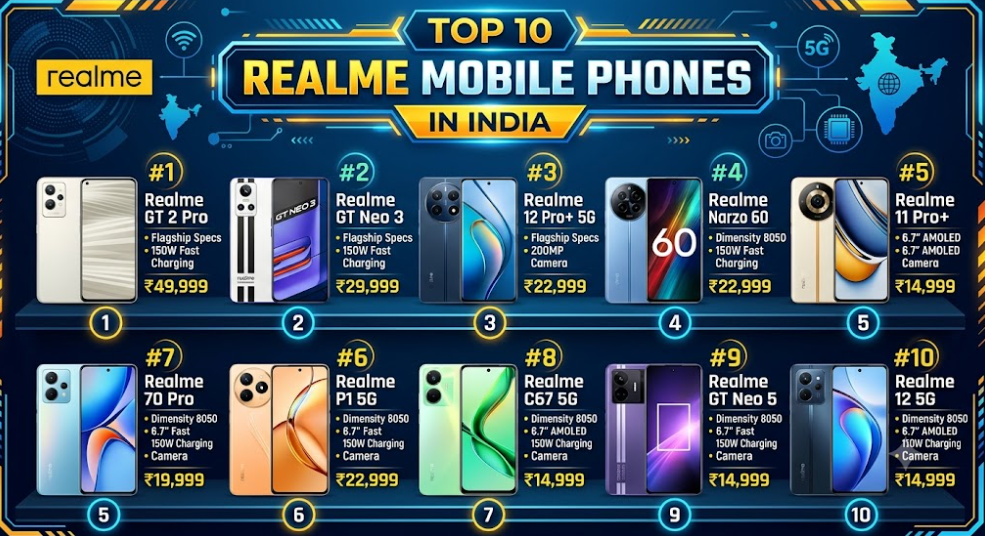 Top 10 Realme Mobile Phones in India